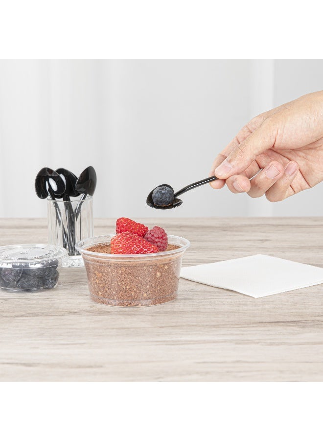 Restaurantware 3.5 Inch x 1.3 Inch Heart Spoons, 500 Disposable Mini Plastic Spoons - Heart-Shaped, For Desserts, Black Plastic Tasting Spoons, For Parties Or Events, - Image 5