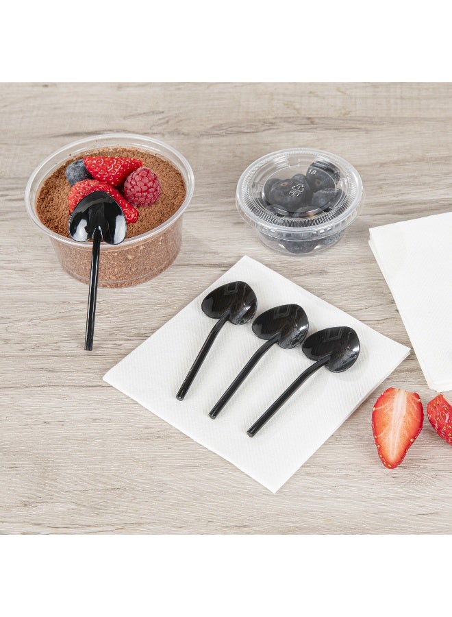 Restaurantware 3.5 Inch x 1.3 Inch Heart Spoons, 500 Disposable Mini Plastic Spoons - Heart-Shaped, For Desserts, Black Plastic Tasting Spoons, For Parties Or Events, - Image 4