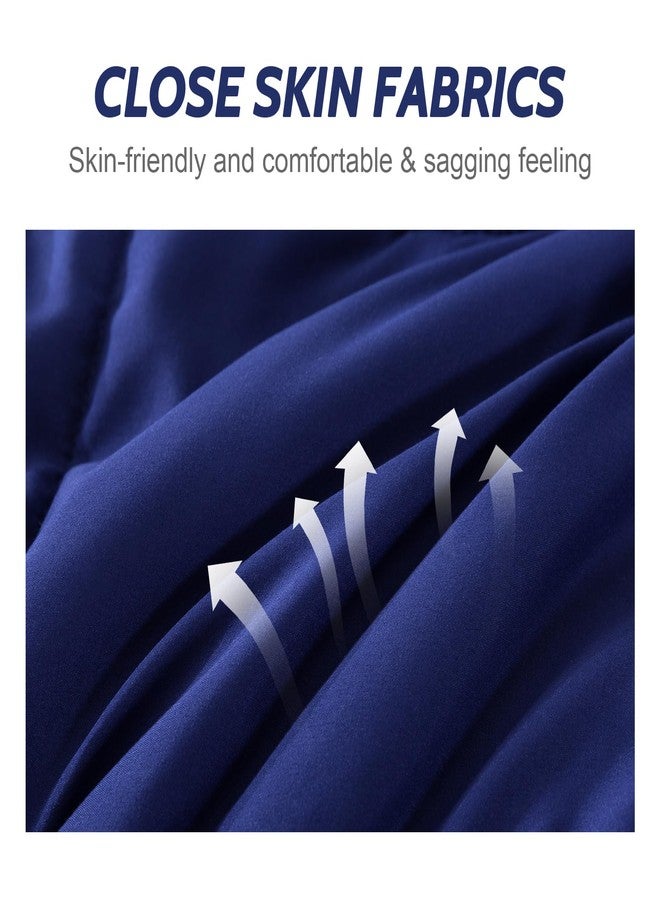 Decroom Lightweight California King Blue/GreyComforter Set with 2 Pillow Sham - 3 Pieces Set - Quilted Down Alternative Comforter/Duvet Insert for All Season - Image 5