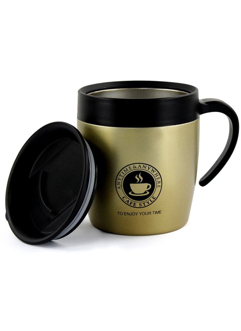 Home Smart Home Smart Reusable Travel Mug for Tea and Coffee Vacuum Insulated Steel Printed Cup with Lid for Travel Home Office and More  - Image 1