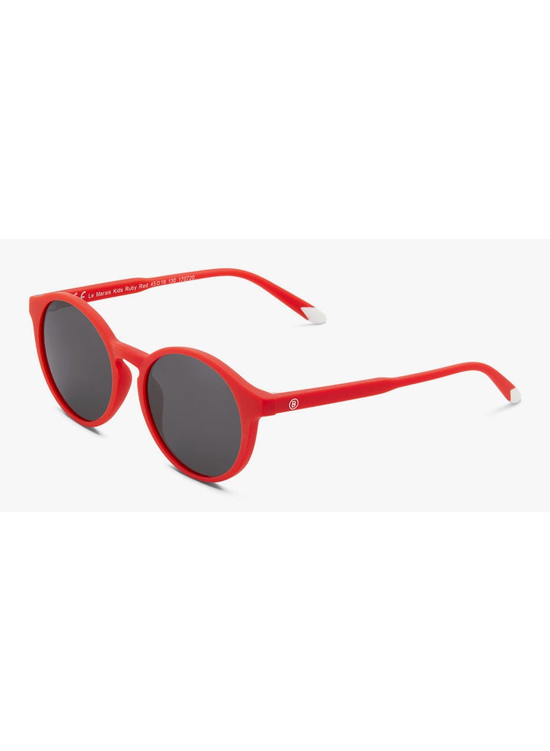 BARNER Le Marais Kids Ruby Red Sun - Unisex  Round Sunglasses - Image 2