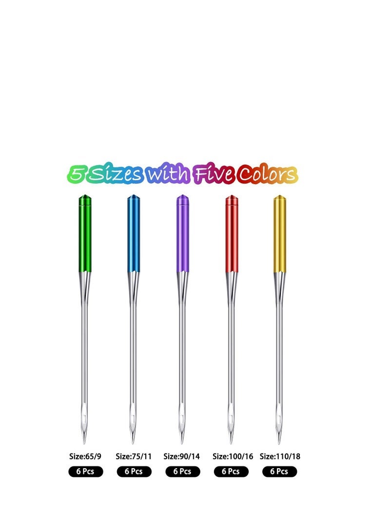 SYOSI Sewing Machine Needles, Machine Needles Universal Regular Point Machine Needles for Home Sewing Machine, Household Sewing Machines, Compatible with Singer, Brother and Old Sewing Machine - Image 2