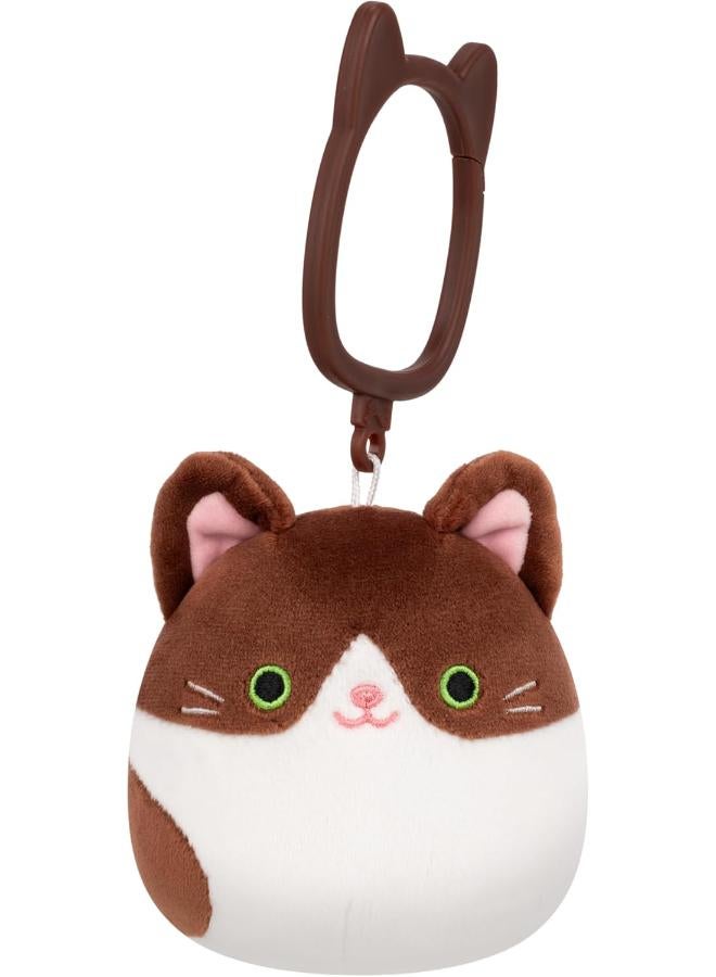 Jazwares squishmallows Clip-On the Dark Brown Tuxedo Cat - Glaudini - Image 3