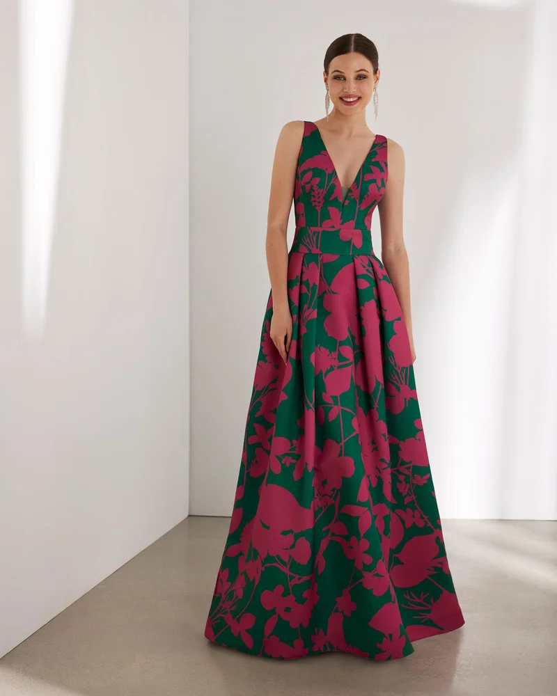 روسا كلارا 8TC6 DR SAT PRINT FUCSHIA PRI.