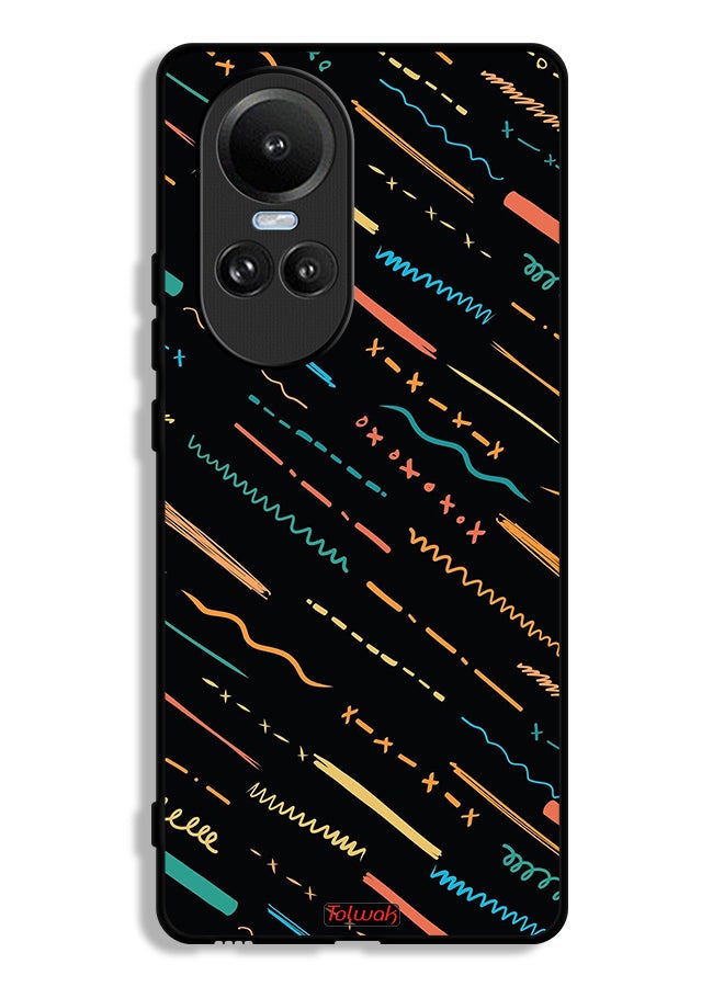 Tolwak غطاء حماية أوبو رينو 10 بنمط خطوط تجريدي - Image 1