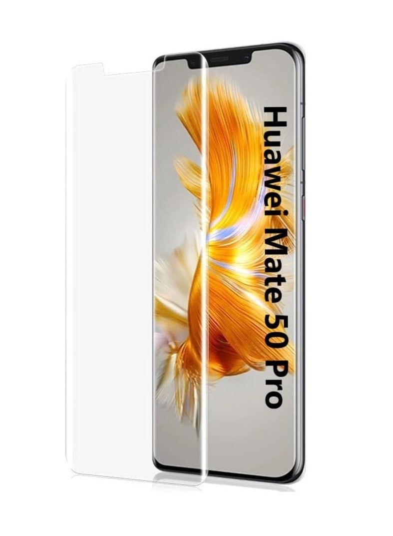 MIGOFAST Screen Protector for Mate 50 Pro UV Tempered Glass, Film HD Screen Saver, 9H Hardness, Bubble-free Screen Replacement Protector Film - Image 1