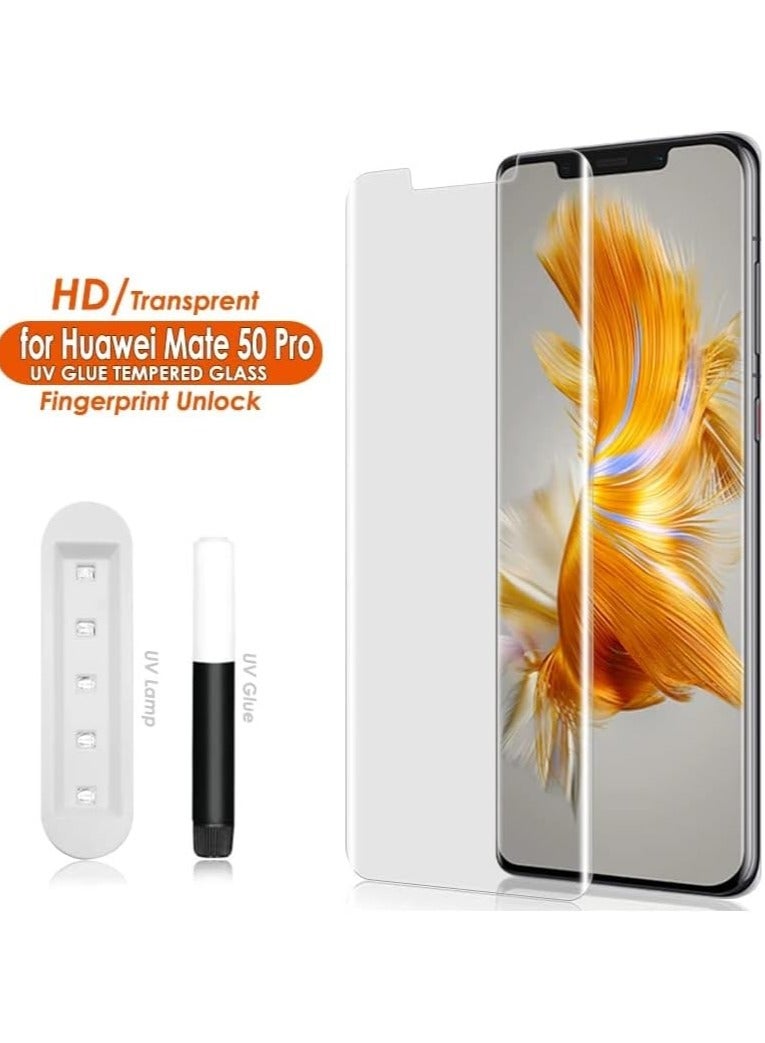 MIGOFAST Screen Protector for Mate 50 Pro UV Tempered Glass, Film HD Screen Saver, 9H Hardness, Bubble-free Screen Replacement Protector Film - Image 3