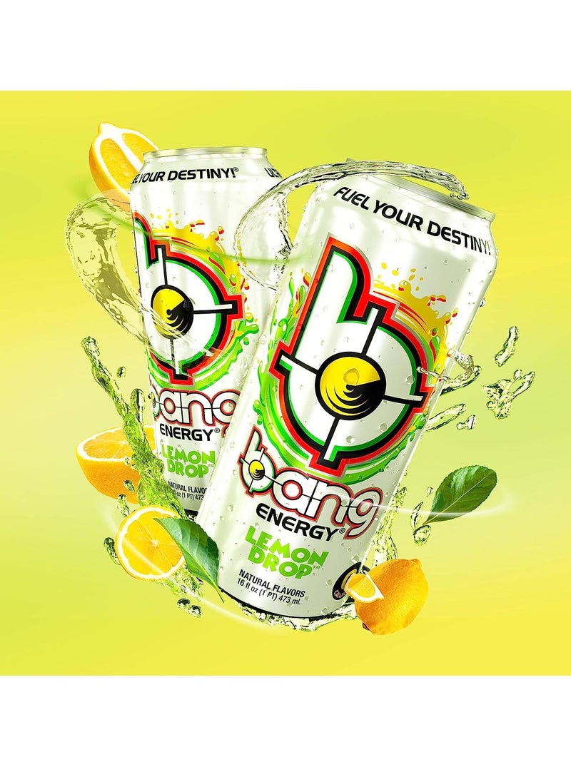 Bang - Energy Drink 473ml Lemon Drop Pack Of 12 - Image 1