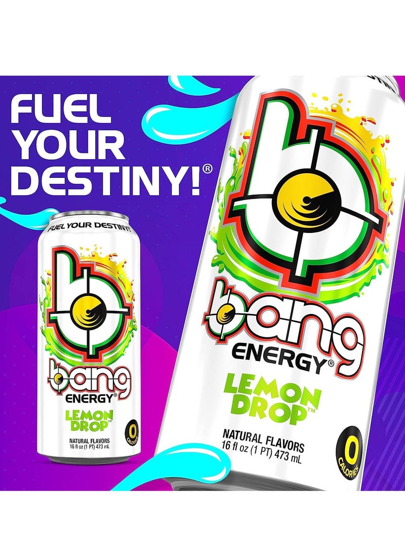 Bang - Energy Drink 473ml Lemon Drop Pack Of 12 - Image 1