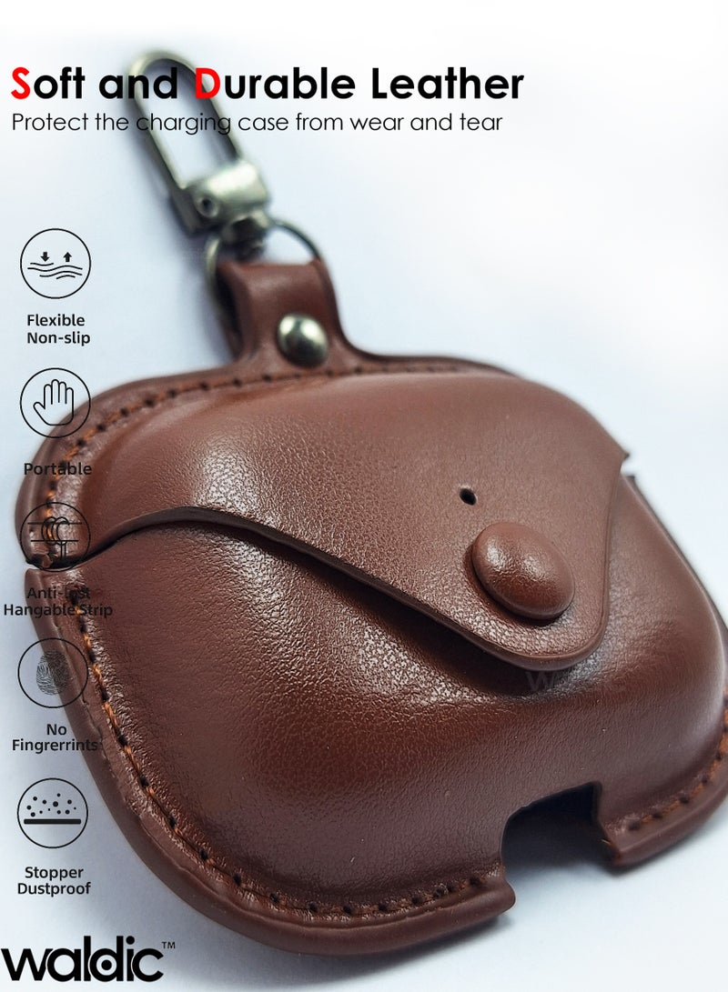 Waldic Apple AirPods Pro 3 Earbuds Premium Leather Protective Case Cover For Apple AirPods Pro 3 | Shockproof Full-Body Protective Case Cover for Apple AirPods Pro 3  with Keychain (Airpods Not Included)-Dark Brown - Image 4