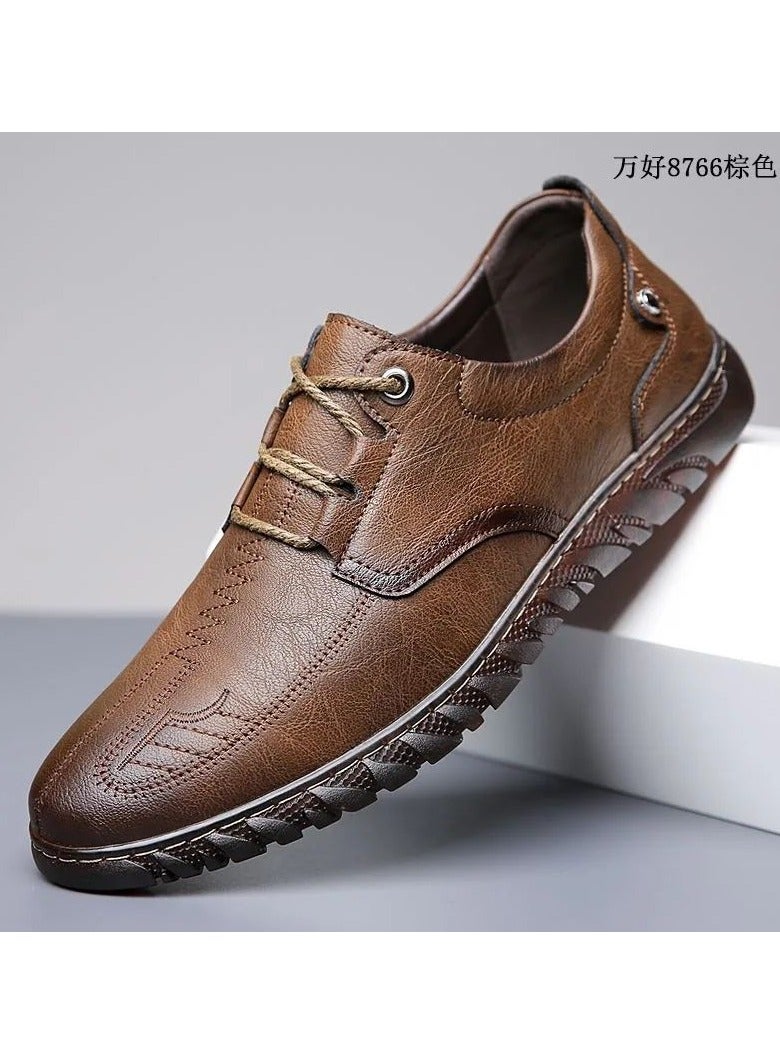Shougu Versatile Retro Casual Leather Shoes  - Image 1