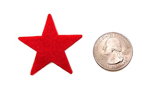 Playfully Ever After 1.5 Inch Felt Star Stickers (Red) - Image 2