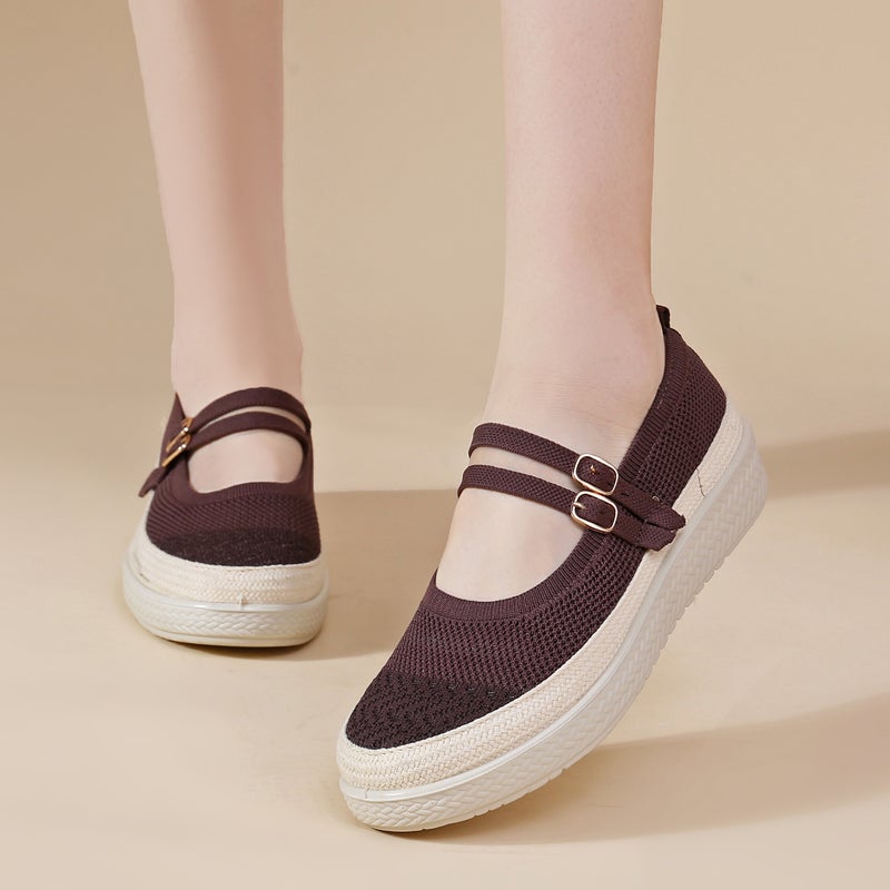 Women's Summer Fashion Flyknit Sneakers Breathable Comfortable Casual Shoes - Image 2