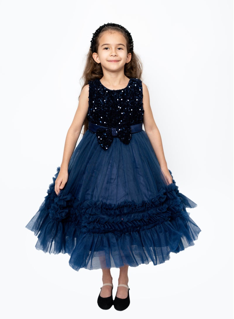 D'Daniela Flared Tutu Dress Blue - Image 1