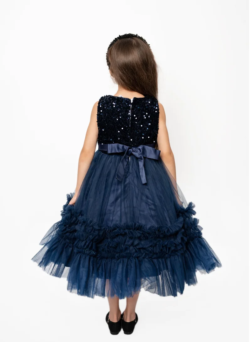 D'Daniela Flared Tutu Dress Blue