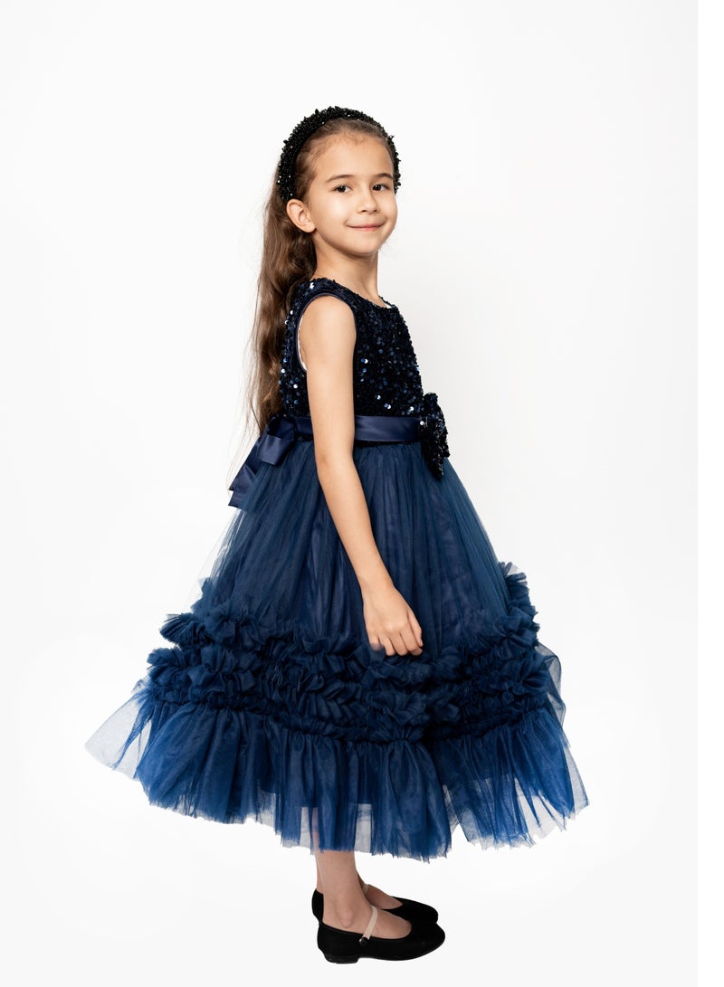 D'Daniela Flared Tutu Dress Blue - Image 3