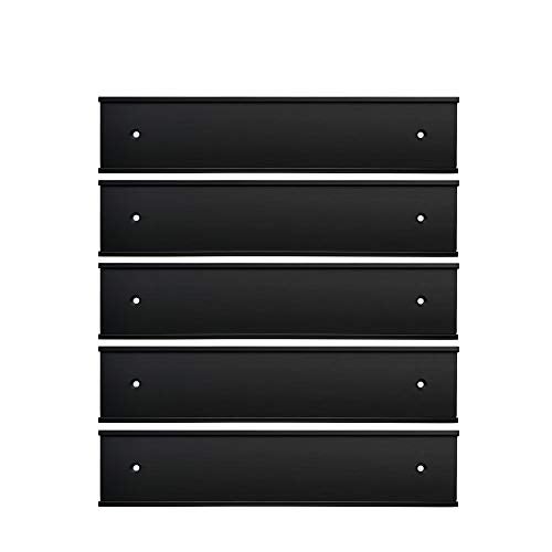 Icomecn Nameplate Holder Wall or Door 5Pack (Black, 2“ × 10”) - Image 1