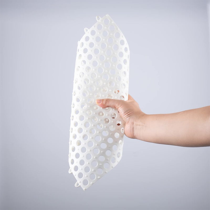 ADVcer Interlocking Floor Mats with Drain Holes, 12 Pack 11.8" x 11.8" Modular Rubber Flooring Cushion Tiles, Non-Slip Waterproof - Ideal for Bathroom, Shower, Pool, Balcony, Patio and Kitchen (White) - Image 2