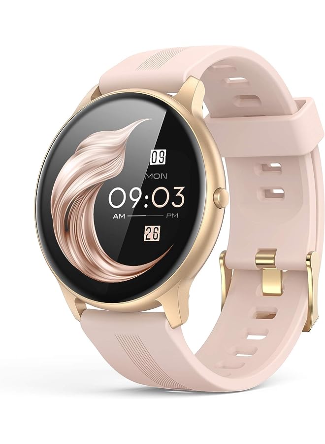 PROMASS AGPTEK IP68 Waterproof Fitness Tracker Watch Heart Rate Monitor Pedometer Sleep Monitor Smartwatch for Women, Rose Gold, LW11 - Image 1