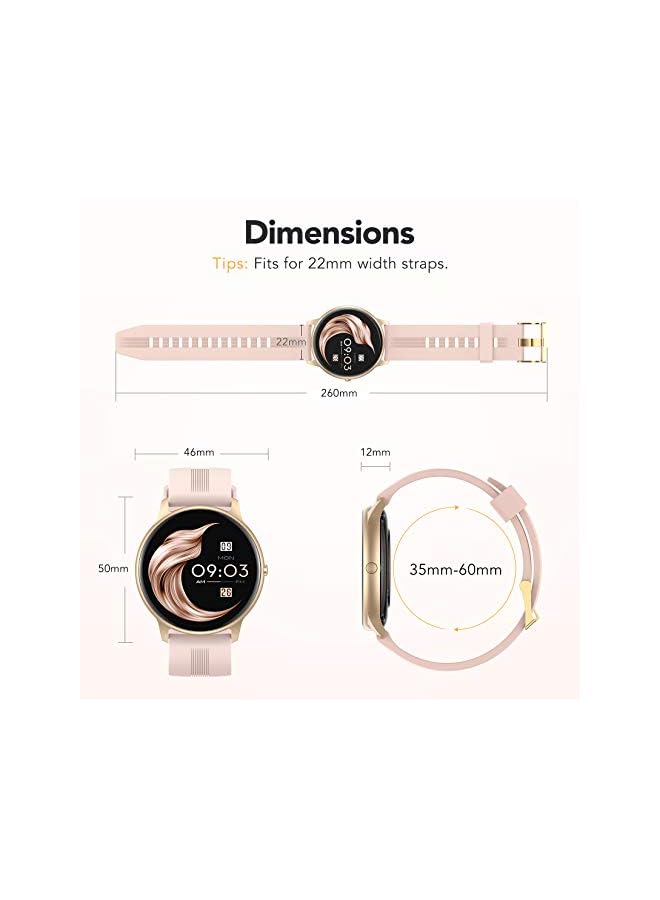 PROMASS AGPTEK IP68 Waterproof Fitness Tracker Watch Heart Rate Monitor Pedometer Sleep Monitor Smartwatch for Women, Rose Gold, LW11 - Image 3