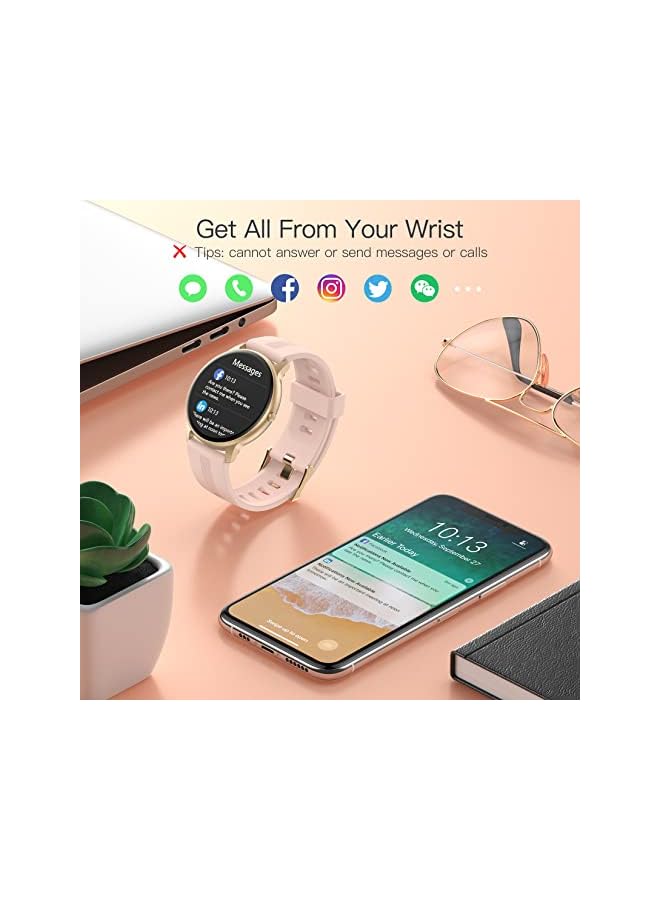 PROMASS AGPTEK IP68 Waterproof Fitness Tracker Watch Heart Rate Monitor Pedometer Sleep Monitor Smartwatch for Women, Rose Gold, LW11 - Image 5