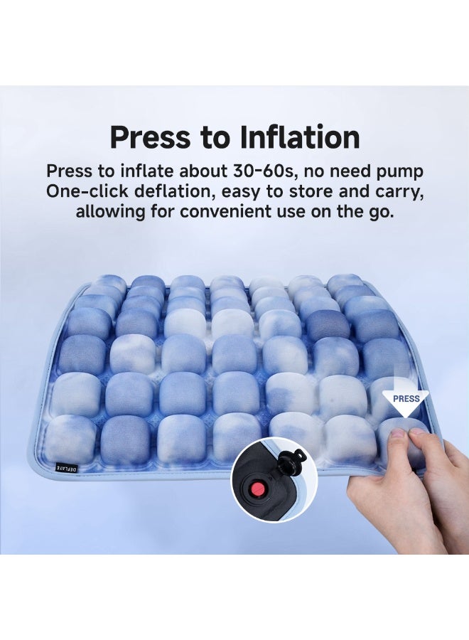 وسادة كرسي ثلاثية الأبعاد مريحة للجلوس الطويل، وسادة مقعد سيارة كرسي مكتب، وسادة قابلة للنفخ قابلة للتعديل، وسادة هوائية لتخفيف الضغط لآلام الورك - Image 4