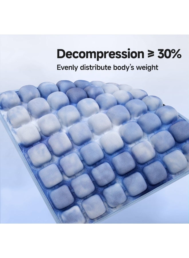 وسادة كرسي ثلاثية الأبعاد مريحة للجلوس الطويل، وسادة مقعد سيارة كرسي مكتب، وسادة قابلة للنفخ قابلة للتعديل، وسادة هوائية لتخفيف الضغط لآلام الورك - Image 3