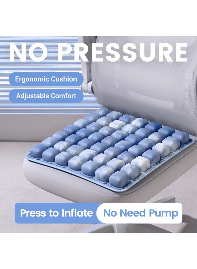 وسادة كرسي ثلاثية الأبعاد مريحة للجلوس الطويل، وسادة مقعد سيارة كرسي مكتب، وسادة قابلة للنفخ قابلة للتعديل، وسادة هوائية لتخفيف الضغط لآلام الورك - Image 2