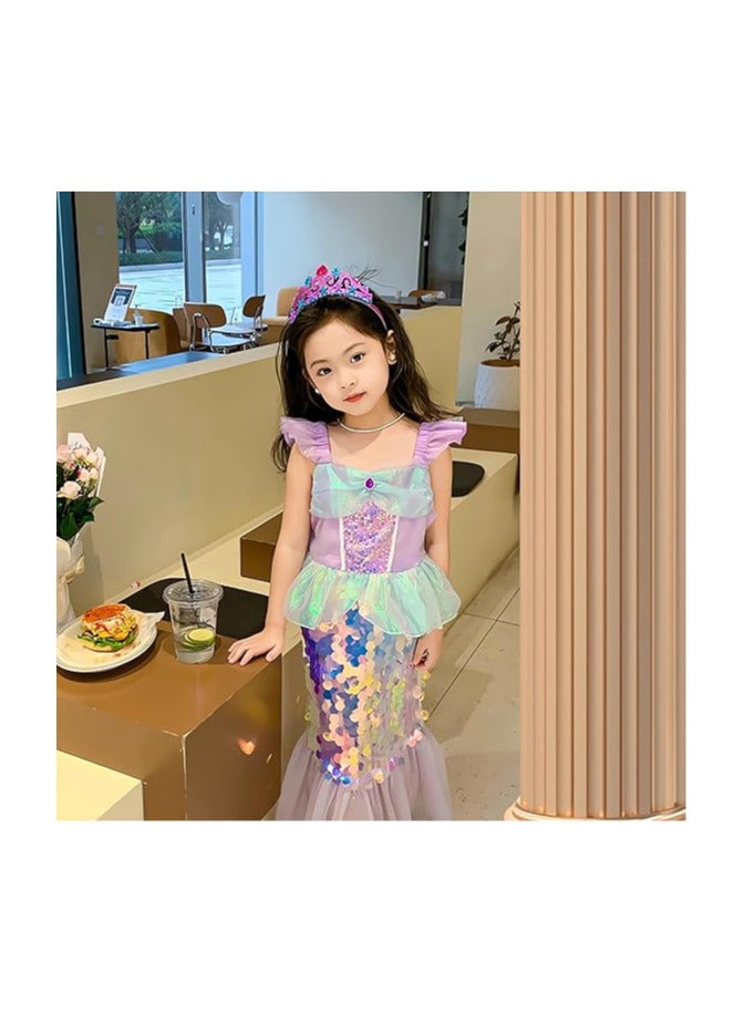 AUTOYSUR Girls Mermaid Costume Princess Dress Up - Image 2