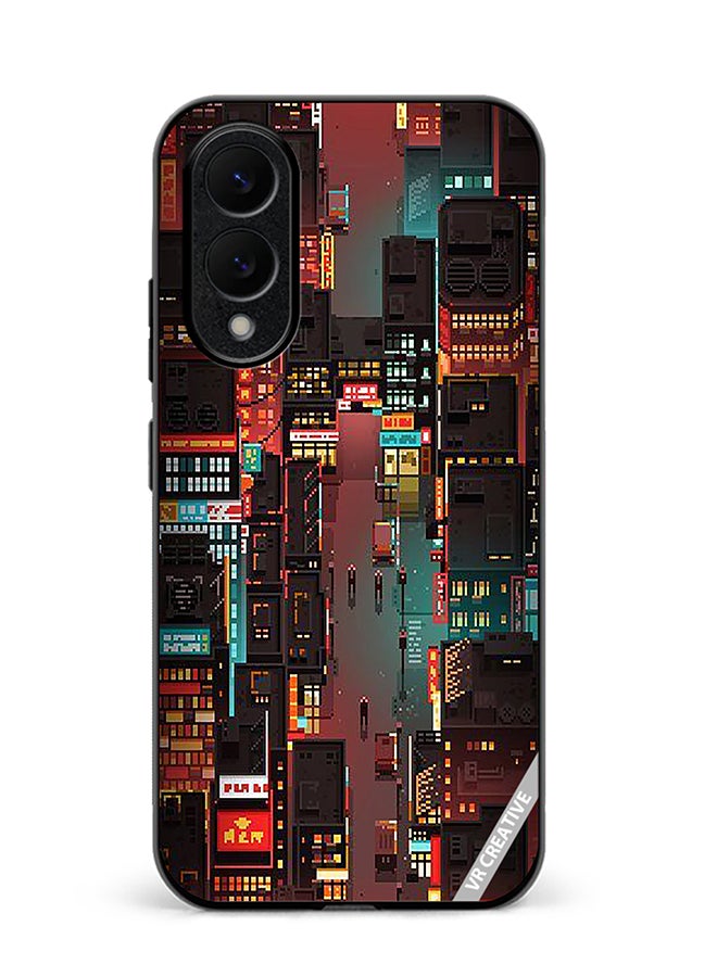 Protective Case Cover For Samsung Galaxy S25 Edge Street Of Tokyo Design Multicolour