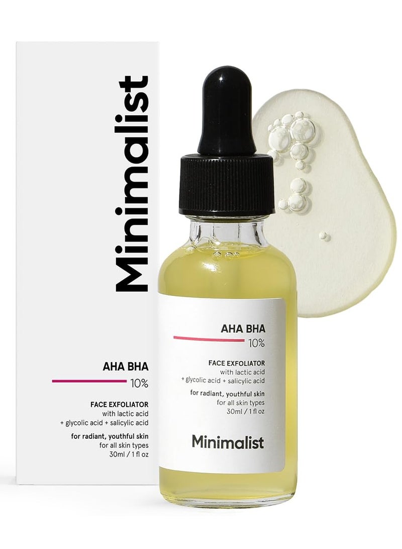 منيماليست سيروم مقشر للوجه يحتوي على 10٪ AHA BHA 30 مللي - Image 1