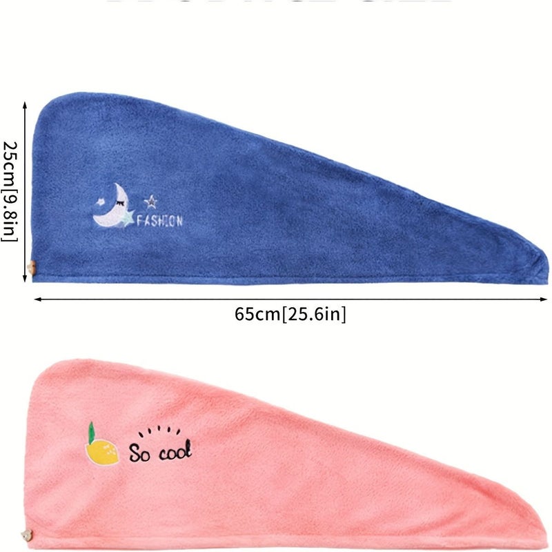 5 Pcs Microfiber Hair Towel Quick Dry Super Absorbent Wrap Turban Assorted - Image 5