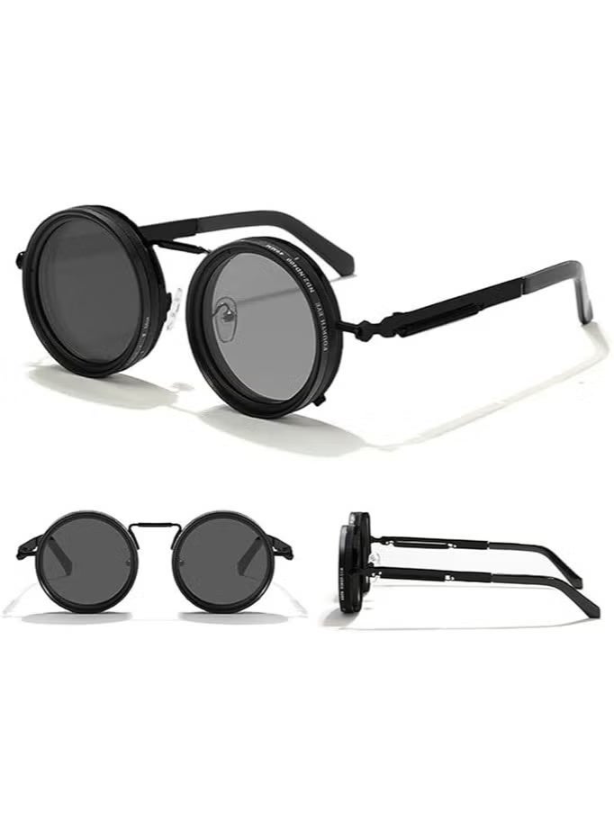 ND Sunglasses, Manual Adjustable Sunglasses for Men & Women, 1-9 Rotatable Light Control, Polarized, UV400 Protection, for Driving, Fishing, Travel, Outdoor Activities (Black With Gray Lenses) - Image 4