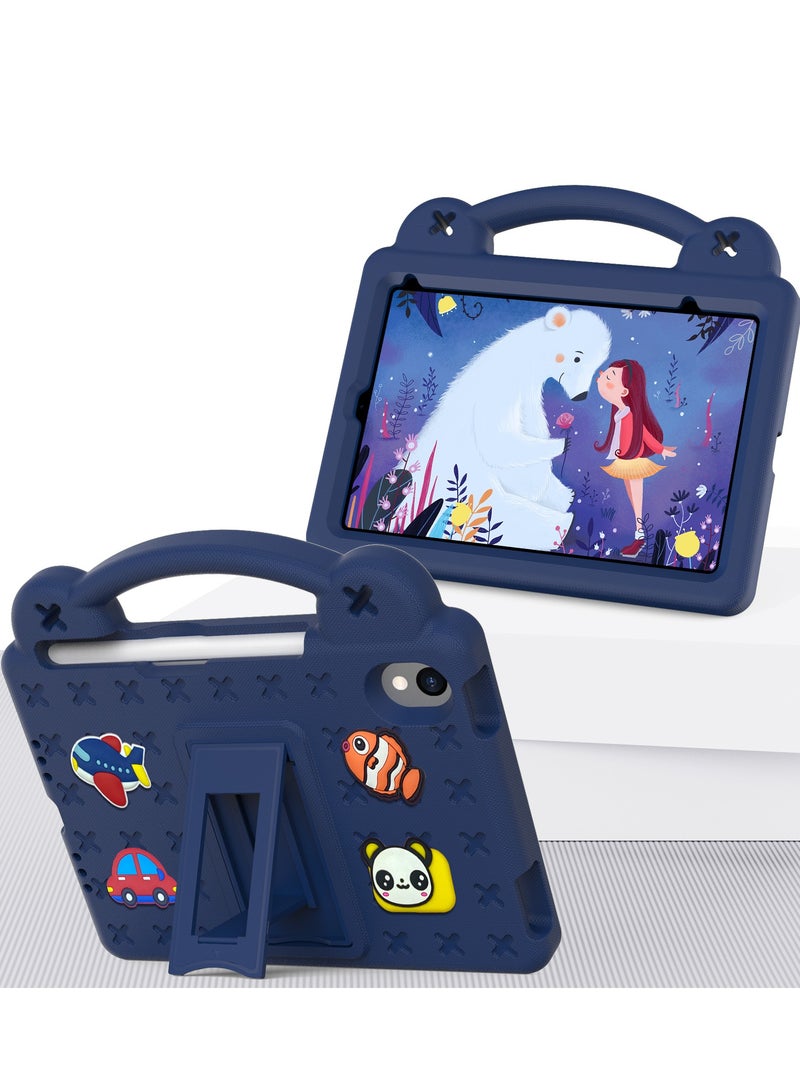 حافظة للأطفال متوافقة مع iPad Mini 6 (2021)/Mini 7 (2024) مقاس 8.3 بوصة، مصنوعة من إسفنج EVA شديد التحمل ومضادة للصدمات، حافظة للأطفال مع فتحة قلم - Image 4