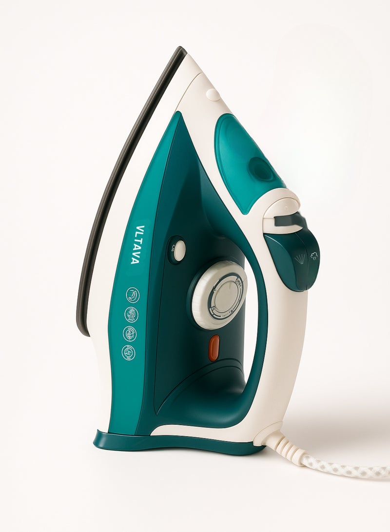 فلتافا مكواة بخار بقوة 2000 واط مع قاعدة سيراميك - تعزيز بخار 150 جم، بخار مستمر 35 جم/دقيقة، مضاد للتنقيط، مضاد للتكلس، بخار عمودي وإيقاف تلقائي - أداء خالٍ من التجاعيد والبقع والصدأ - Image 1