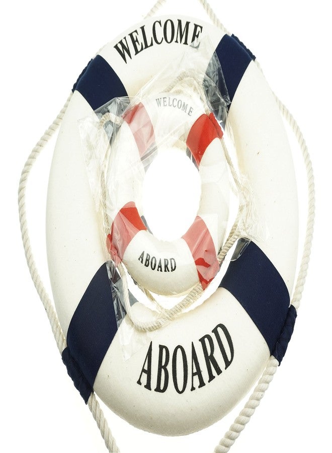 Bilipala 3Pcs Cloth Life Ring Buoy, Home Wall Nautical Decor, 12.5 & 5.5 Inches - Image 5