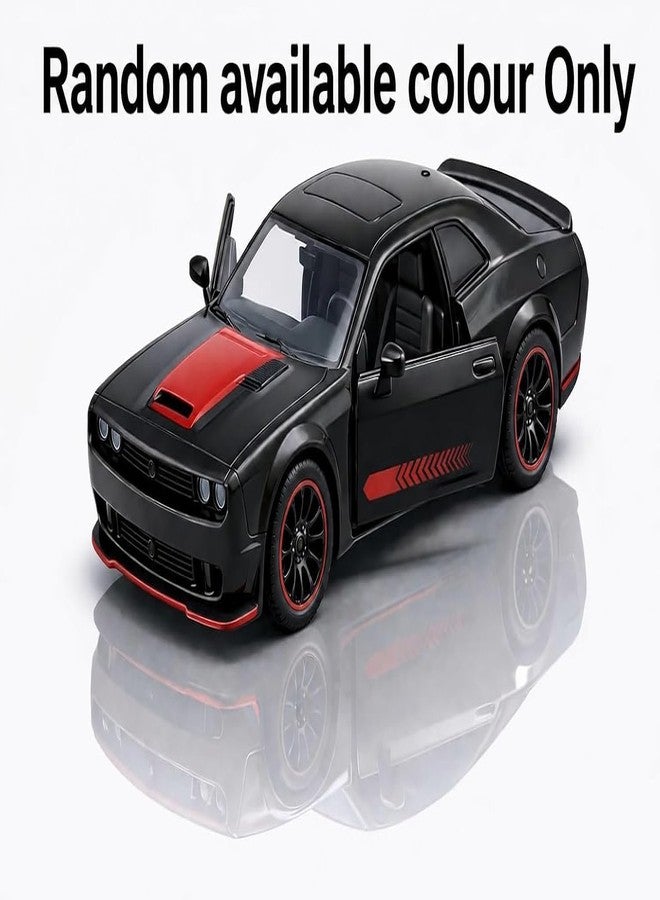 JBM ENTERPRISE 1:64 Scale Dodge Challenger Die-Cast Metal Pull Back Car Model with Openable Doors, Alloy Mini Toy Car for Kids, Multicolor (As per Availability) - Image 3