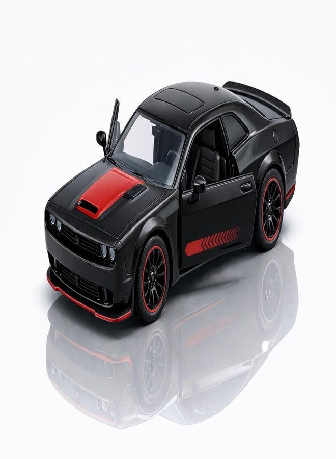 JBM ENTERPRISE 1:64 Scale Dodge Challenger Die-Cast Metal Pull Back Car Model with Openable Doors, Alloy Mini Toy Car for Kids, Multicolor (As per Availability) - Image 1