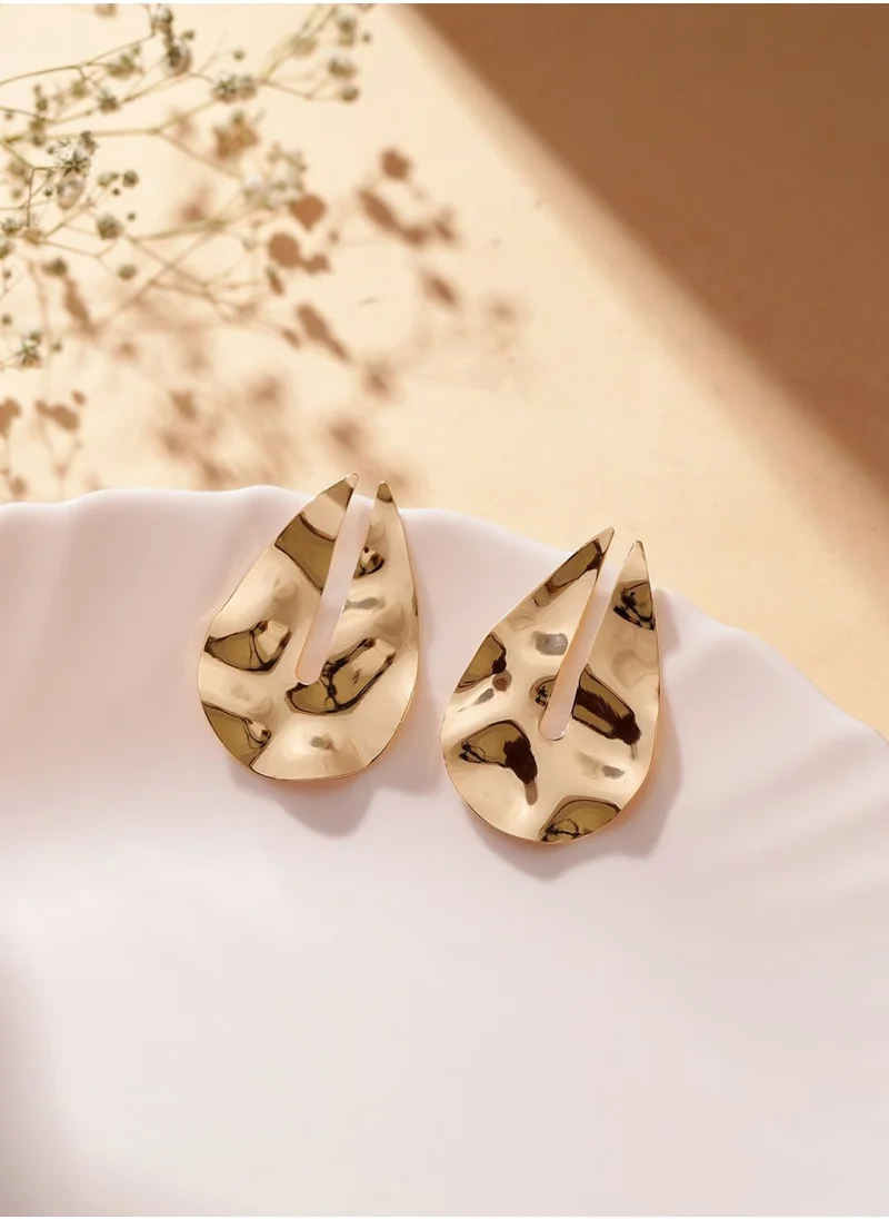 برياسي Statement Elegance Brass Studs Earrings