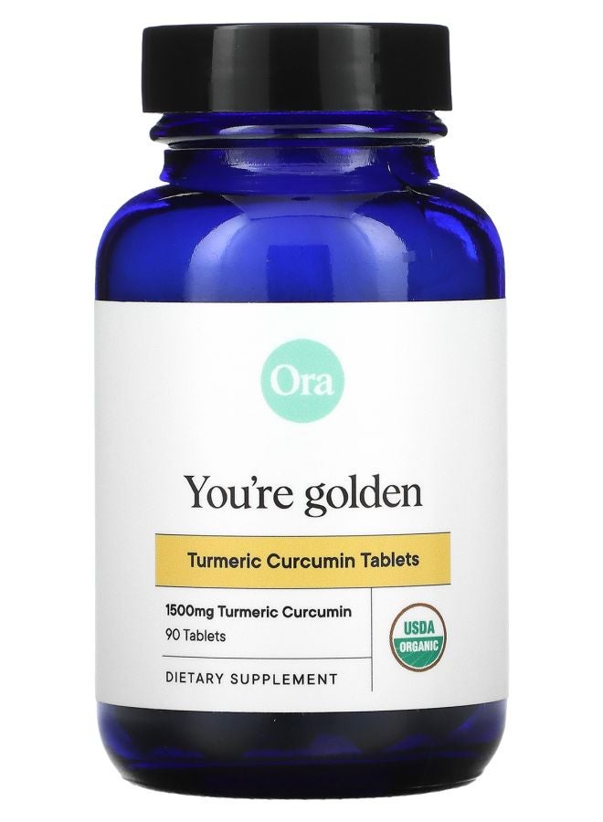 You're Golden Organic Turmeric Curcumin 1500 mg 90 Tablets (500 mg per Tablet)