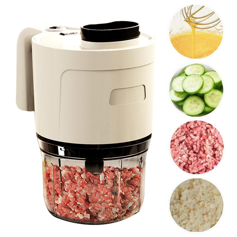 NAJIESUN 4in1 Waterproof Cordless Electric Vegetable Slicer Set Handheld Electric Chopper Garlic Chopper Food Slicer Hand Mixer with Blender for Chopping Dicing and Pureeing - Image 2