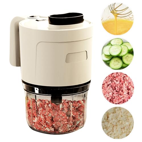 NAJIESUN 4in1 Waterproof Cordless Electric Vegetable Slicer Set Handheld Electric Chopper Garlic Chopper Food Slicer Hand Mixer with Blender for Chopping Dicing and Pureeing - Image 1