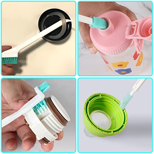 ELEMGULY Small Household Cleaning Brushes by ELEMGULY,9 Pcs Crevice Brush for Hole, Gap, Corner, Space, Micro Crevice Scrub Cleaner Tool for Bottle, Keyboard, Window, Door Track - Image 4