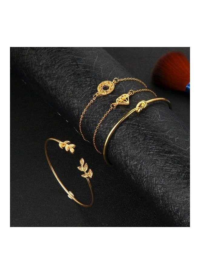 NIBEMINENT - 4-Piece Leaf Knotted Fashion Bracelets - Image 1