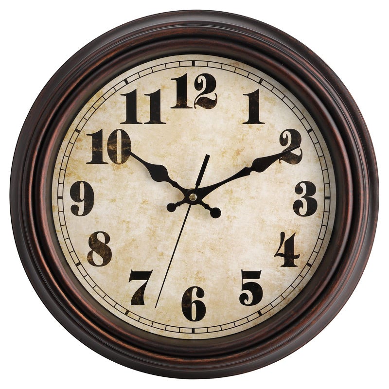 TOPZEA Retro Wall Clock 12 Inch Silent NonTicking Classic Clocks Decorative Quartz Battery Operated Vintage Wall Clock for Living Room Bedroom School Rustic Home Decor