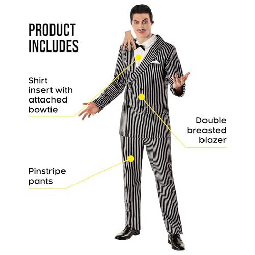 Morph 1920s Gangster Costume Men, Gangster Striped Suit, Halloween Costumes for Men Halloween Costumes Adult L - Image 2