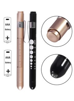Generic 2 Pieces  Pen Light Mini Flashlight Torch Light , Reusable LED Penlight,Mini Reusable LED Pen Light, White Light, Gold and Black  - Image 5