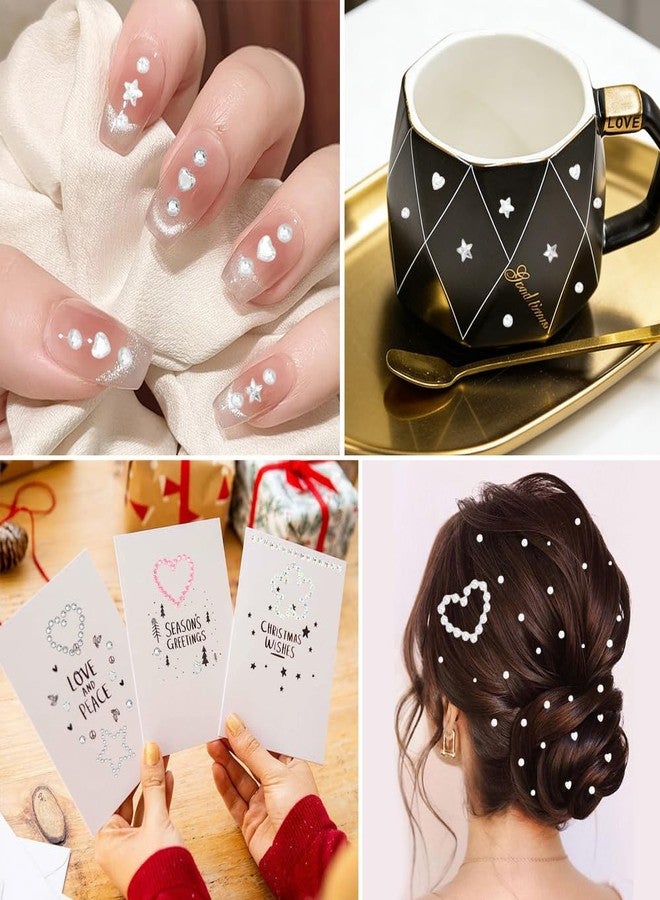 Ynaquest Face Gems, Self Adhesive Face Gems for Women 3D Star Heart Shape Jewels Face Rhinestone Stickers Sparkly Face Jewels for Makeup for Face Eye Hair Body Nail Crafts Festival Decal Decor - Image 5