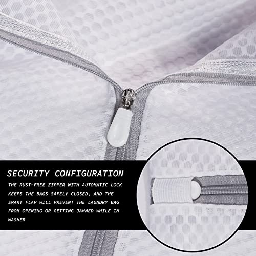 SUERIV Extra Large Honeycomb Mesh Laundry Bag125gsm Net Fabric Durable and Reusable Delicate Wash Bag,Travel Organization Bag for Lingerie,Clothes,Jeans,Bath Towel,Sock (Set of 4(2L+2XL)) - Image 4