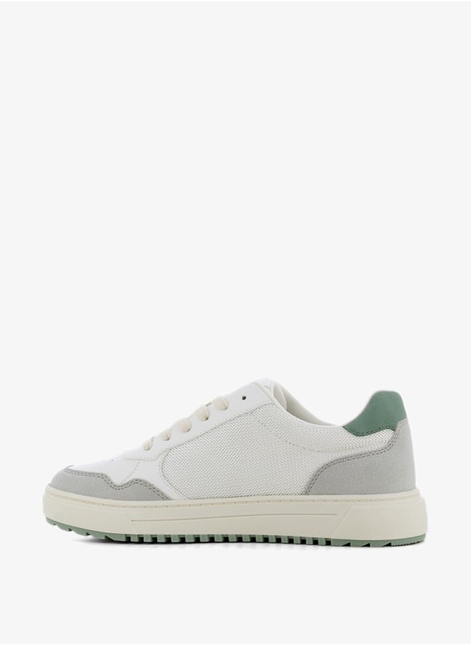 SJ Women's Textured Sneakers with Lace-Up Closure  - Image 4